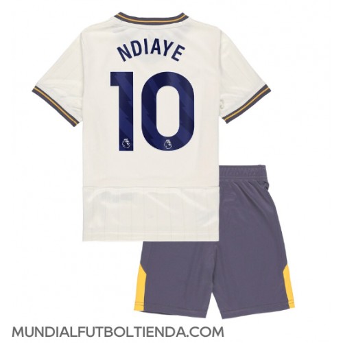 Camiseta Everton Iliman Ndiaye #10 Tercera Equipación Replica 2024-25 para niños mangas cortas (+ Pantalones cortos)